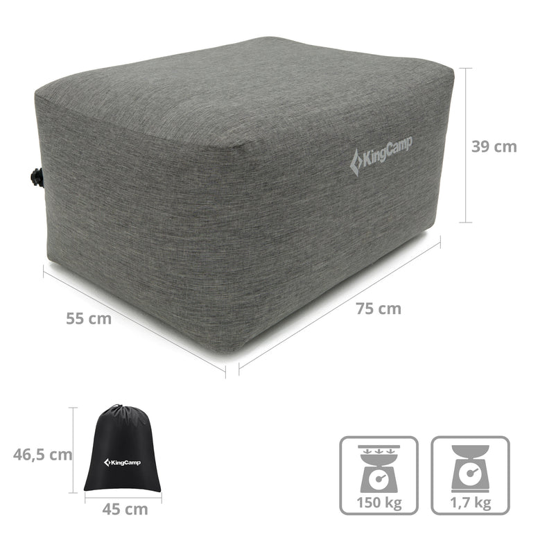 Tabouret de camping gonflable en granit KINGCAMP