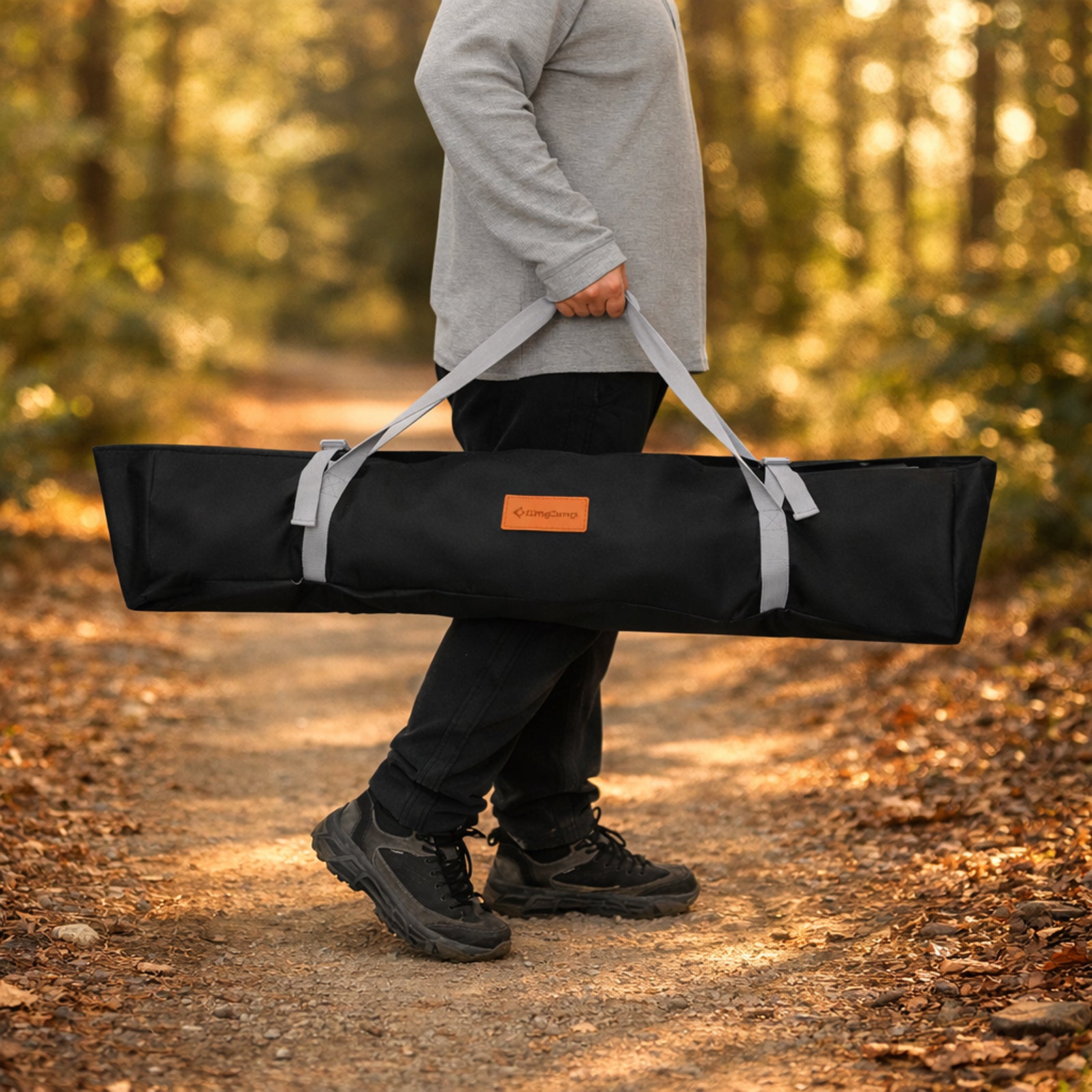 KINGCAMP Campingstuhl Creekwood Outdoor Camping Sessel Stuhl Holz Armlehne 136kg