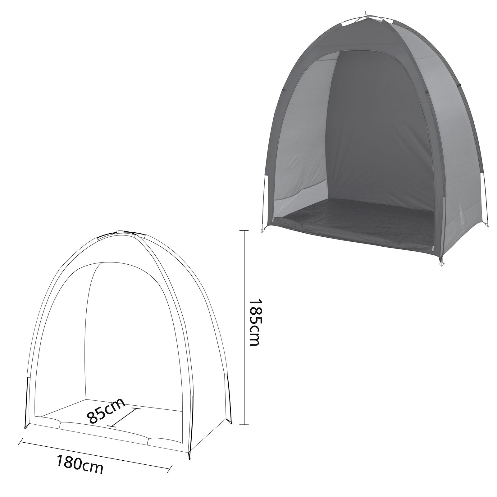 Tente à vélo BO-CAMP garage à vélos tente de rangement d'équipement supplémentaire vestiaire pavillon