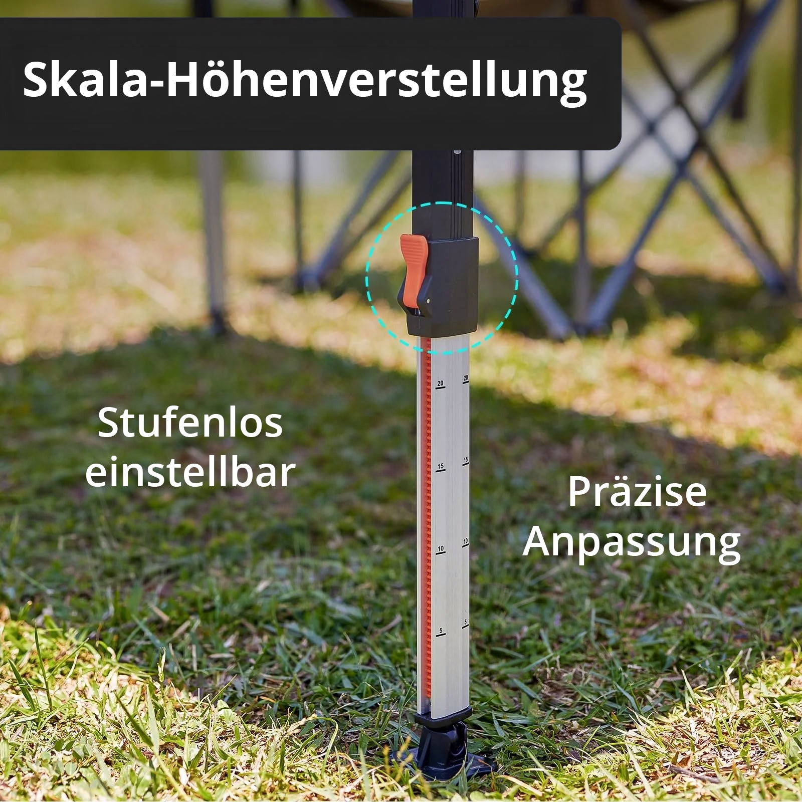 KINGCAMP Campingtisch Meteora Camping Falttisch Klapptisch Leicht Stufenlos