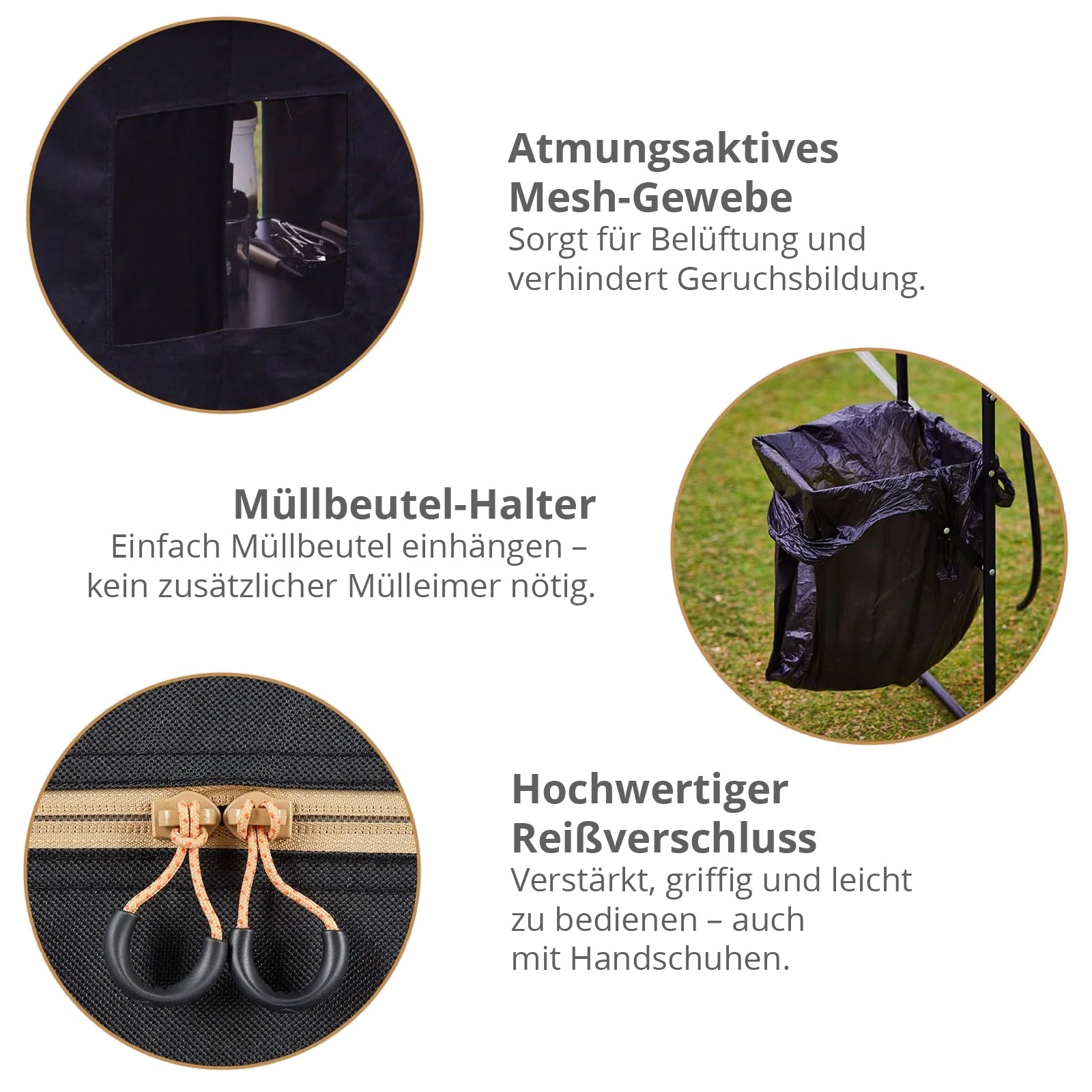 KINGCAMP Camping Küche Faltschrank Tisch Schrank Faltbar Waschbecken Bambus Holz