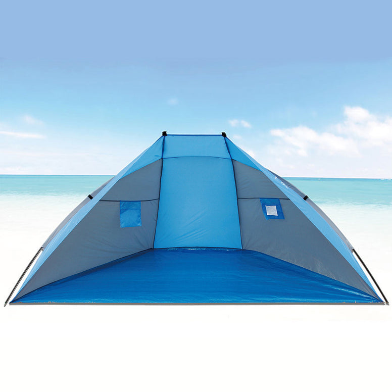 EXPLORER Strandmuschel Sonnenschutz - Strand Wind Schutz Kinder Spiel Zelt UV 80