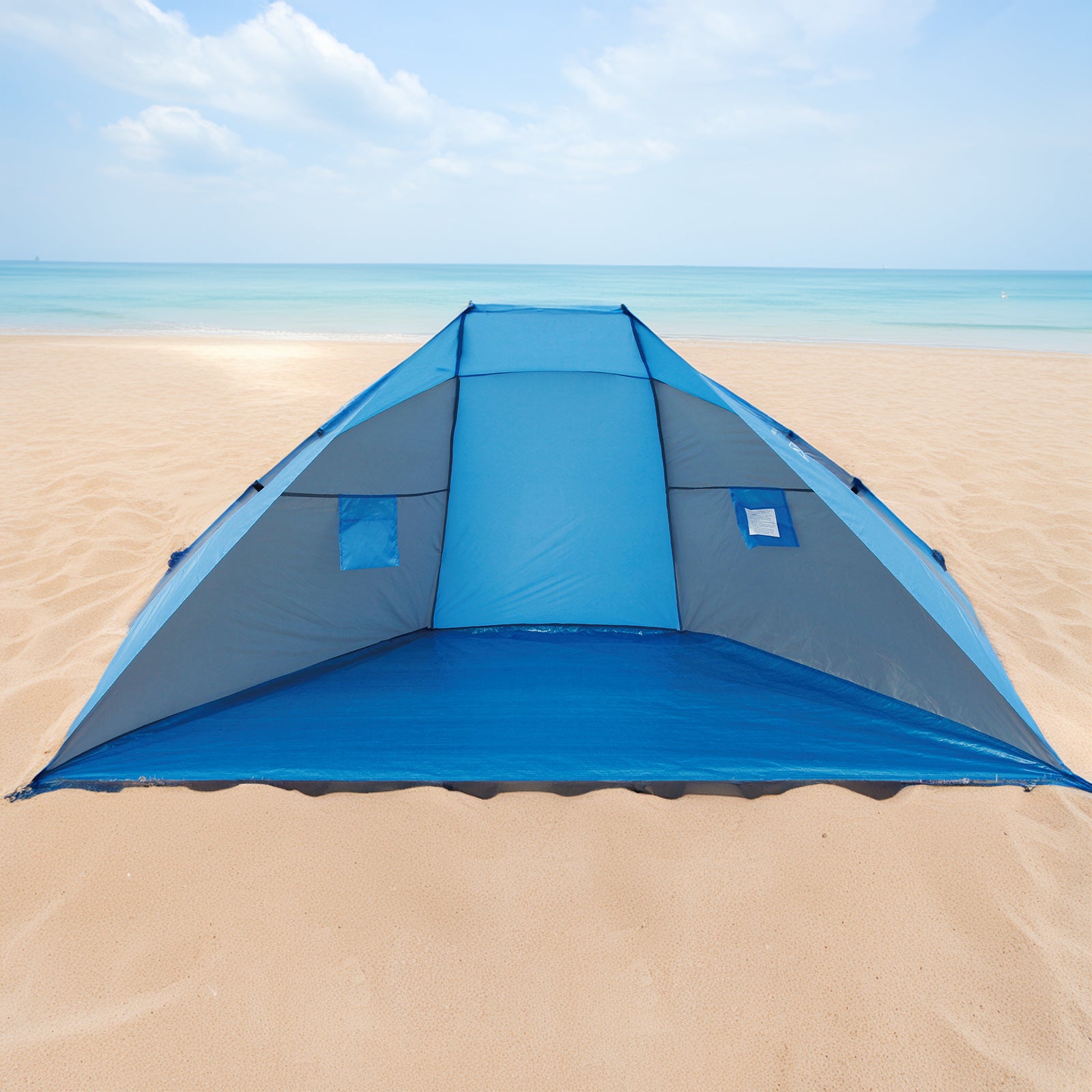 EXPLORER Strandmuschel Sonnenschutz - Strand Wind Schutz Kinder Spiel Zelt UV 80