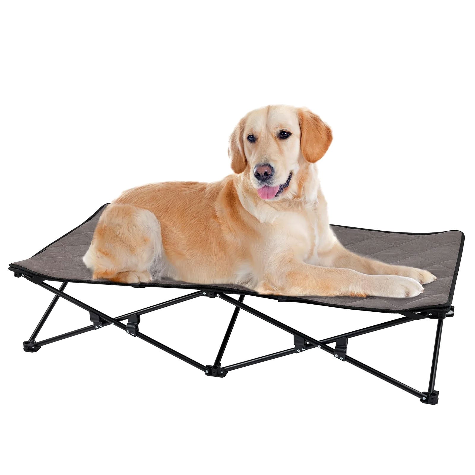 KINGCAMP Hundbett Hunde Liege Outdoor Matte Faltbar Erhöht Waschbar Mesh 132x68