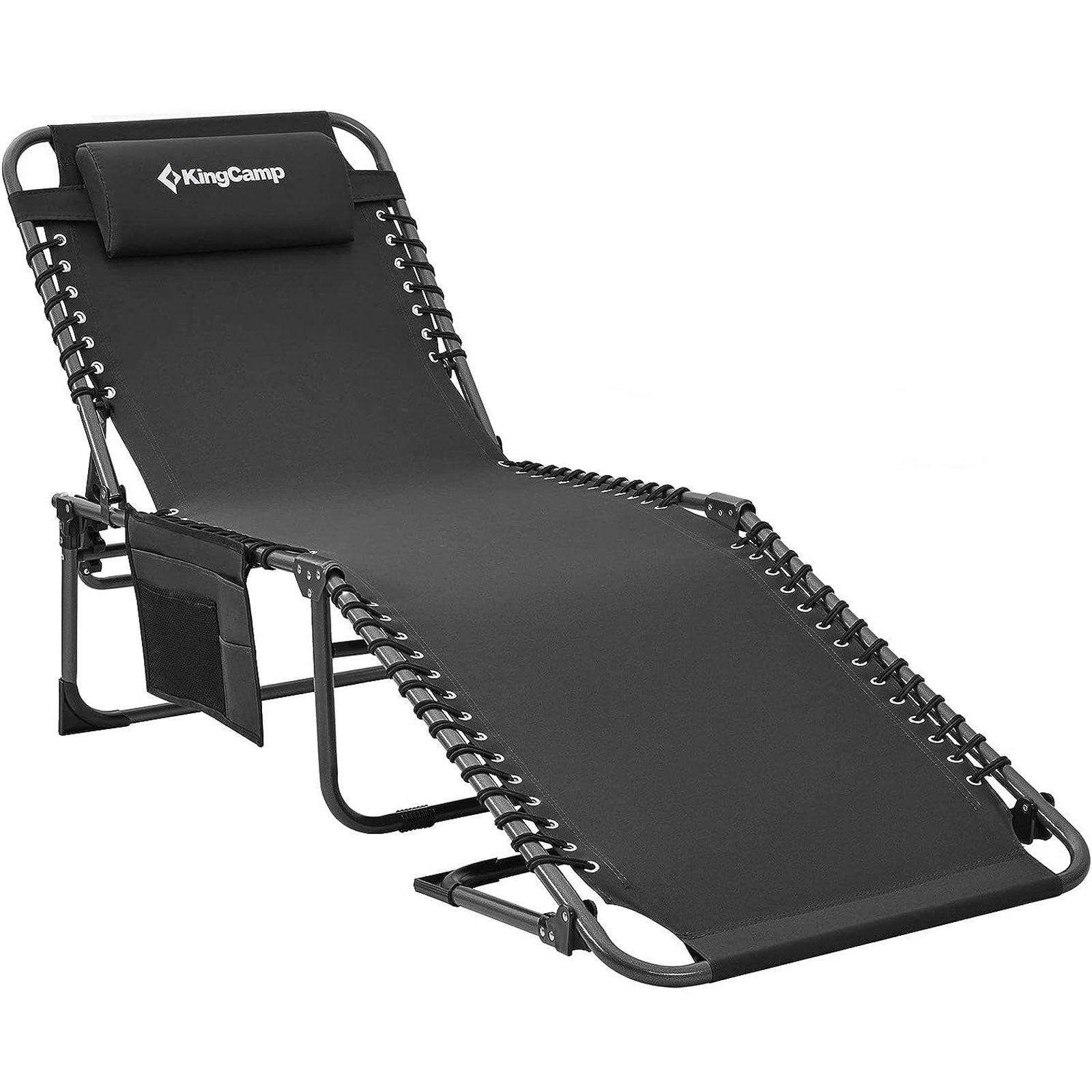 KINGCAMP Sun Lounger Deck Chair Weston Camping Beach Lounger Adjustable Aluminium