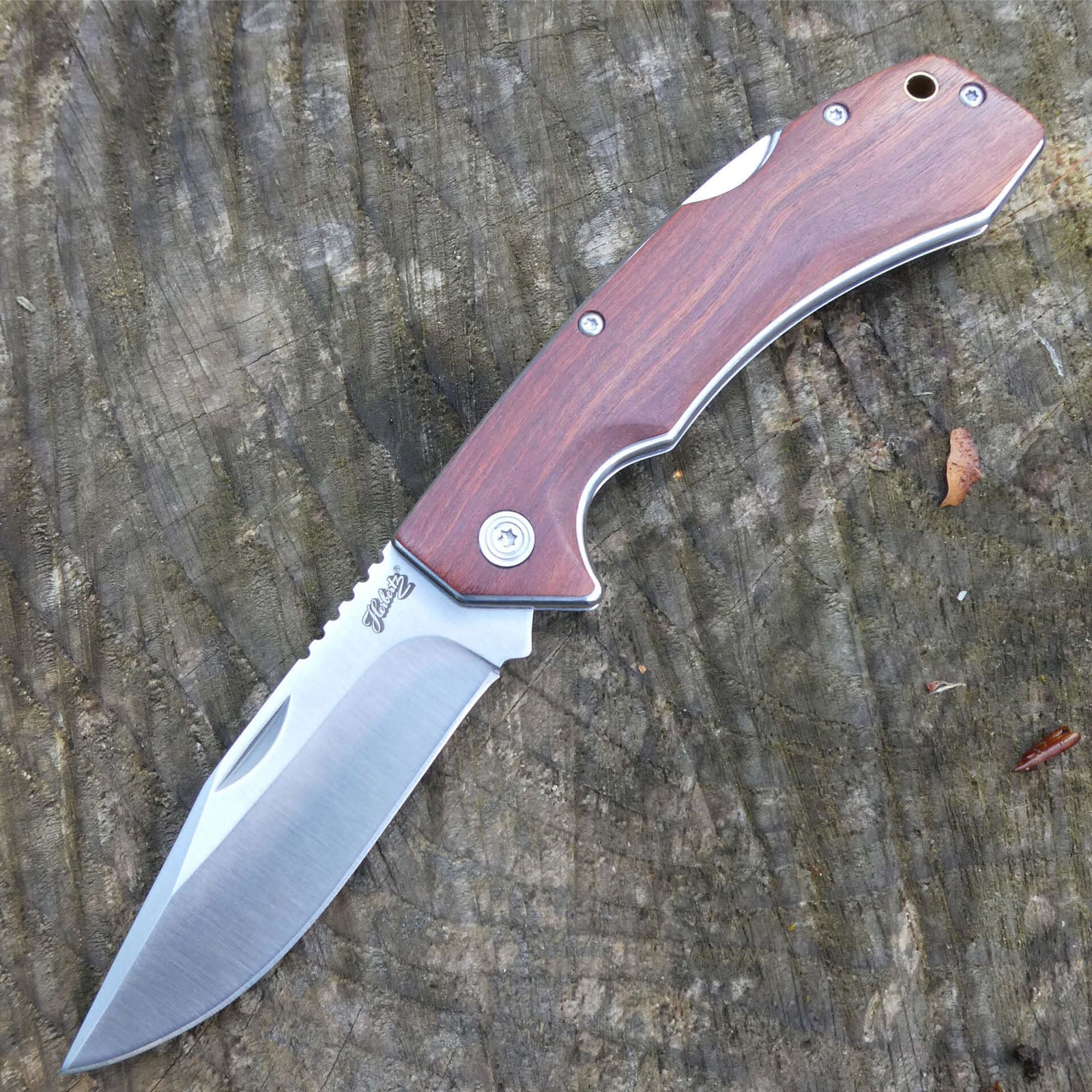 HERBERTZ Taschenmesser Outdoormesser Arbeitsmesser Angelmesser Messer Holz