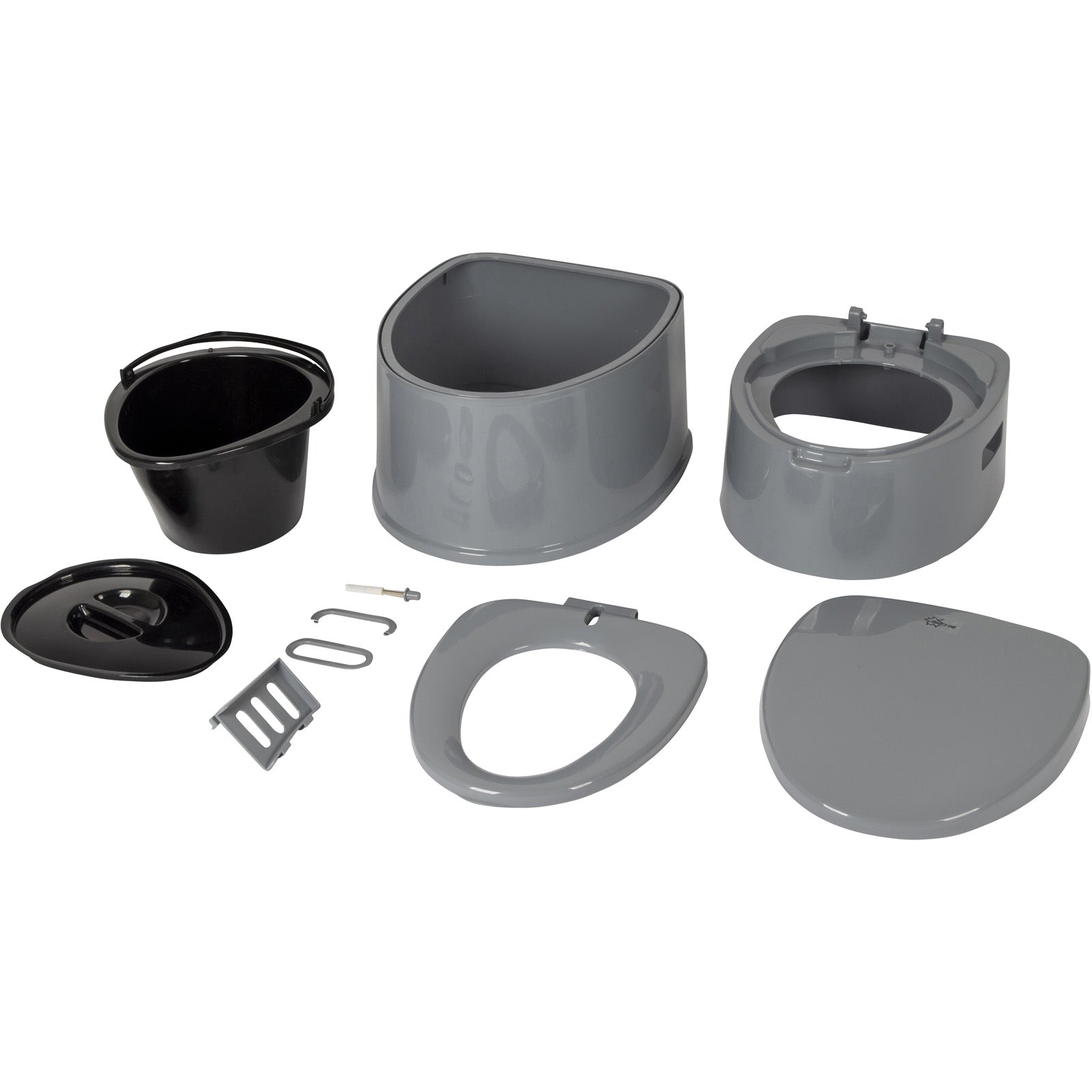 BO-CAMP Campingtoilette Portable Eimer Toilette Reise Camping WC Mobil 46cm Hoch