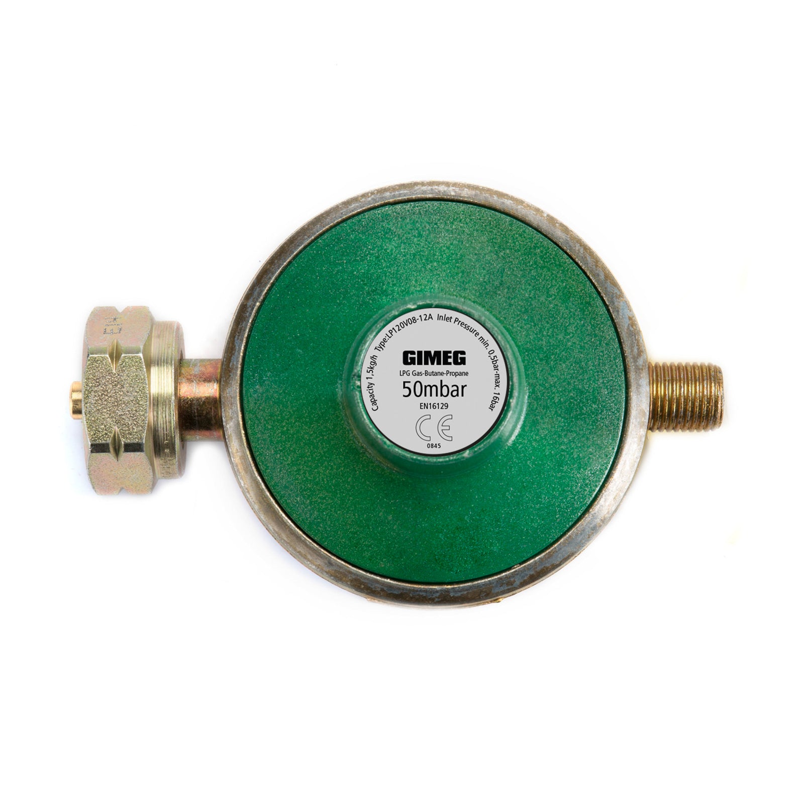 GIMEG Gaskocher Gasdruck Regler Combi 1/4 L Gasregler Adapter Camping 50 mBar