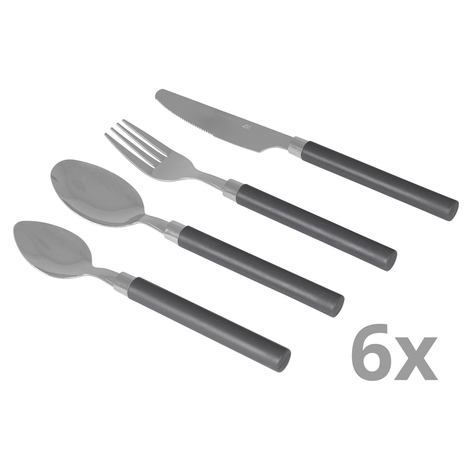 BO-CAMP stainless steel cutlery set 24-piece camping cutlery camping cutlery eating cutlery