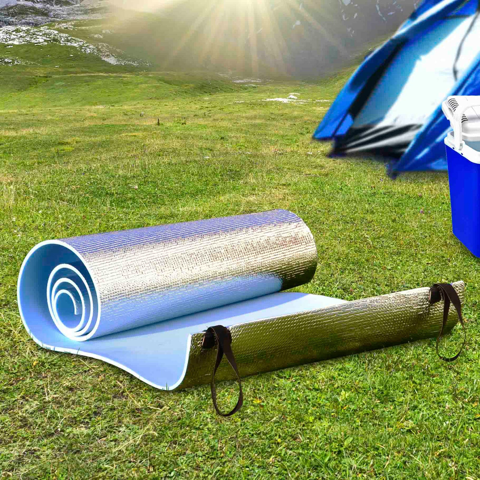 HI EVA Isomatte Thermomatte 180x50x0,6 cm Alu Beschichtung  klein & leicht 170g