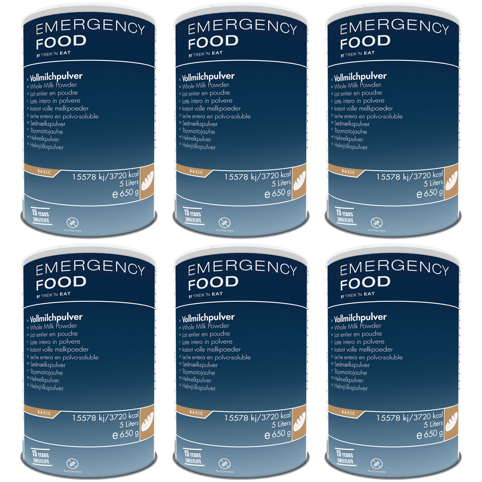 EMERGENCY FOOD 6 x Milk Powder Trekking Emergency Food Emergency Food Vegetarian