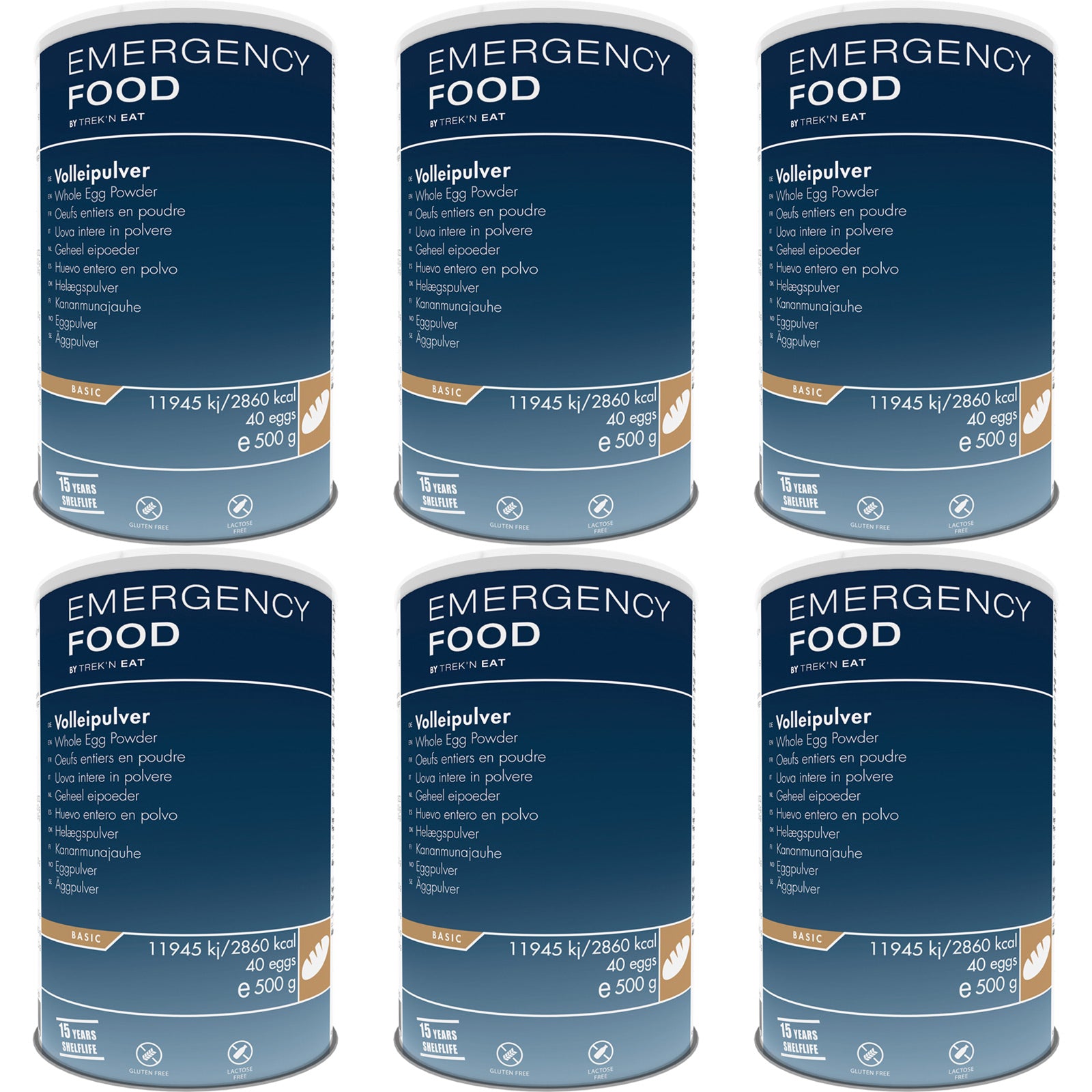 ALIMENTS D'URGENCE 6 x Poudre d'œuf entier Trekking Emergency Food Emergency Food Végétarien