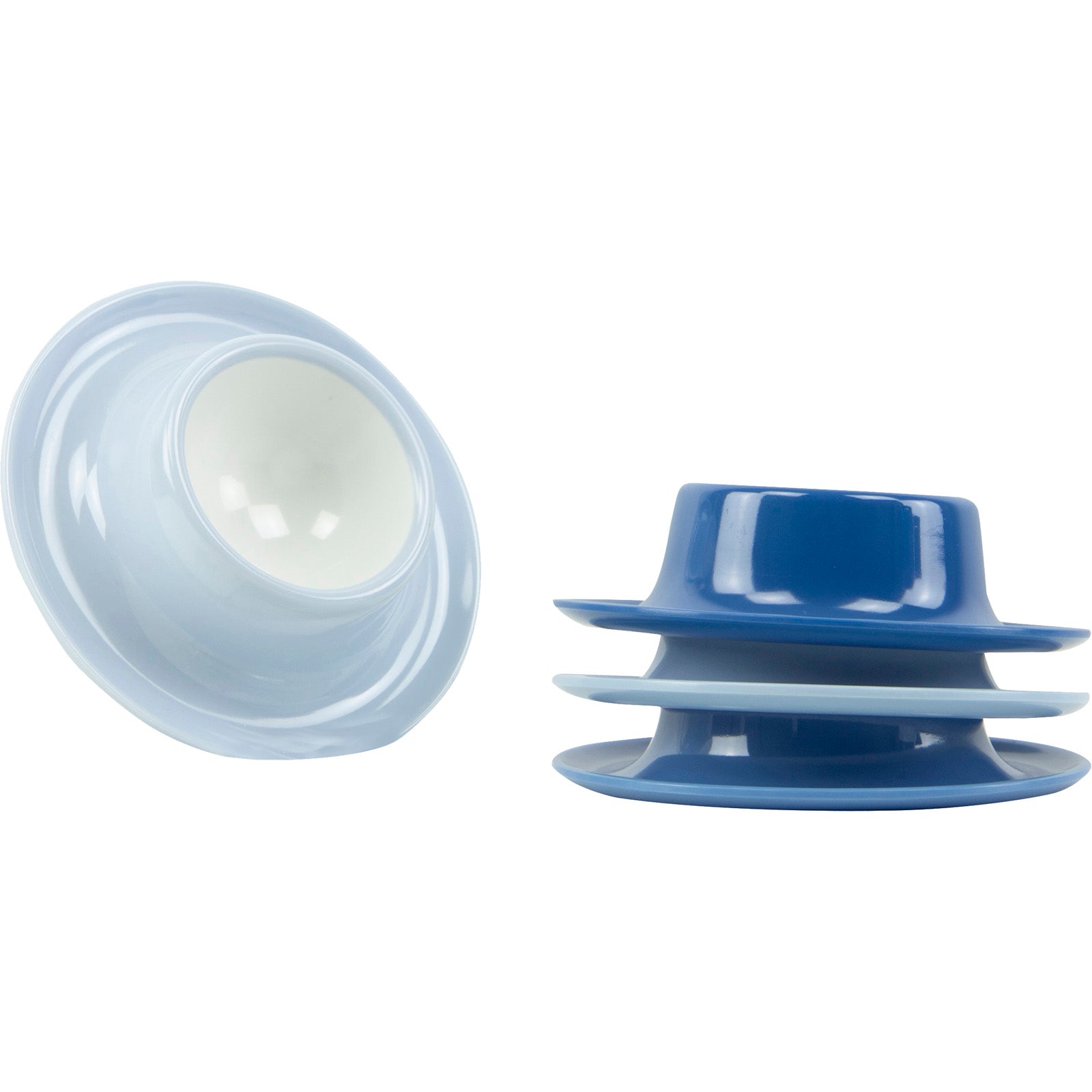 GIMEX Eierbecher Set Sky 4-tlg Camping Eierständer Halter Rund Stapelbar Melamin