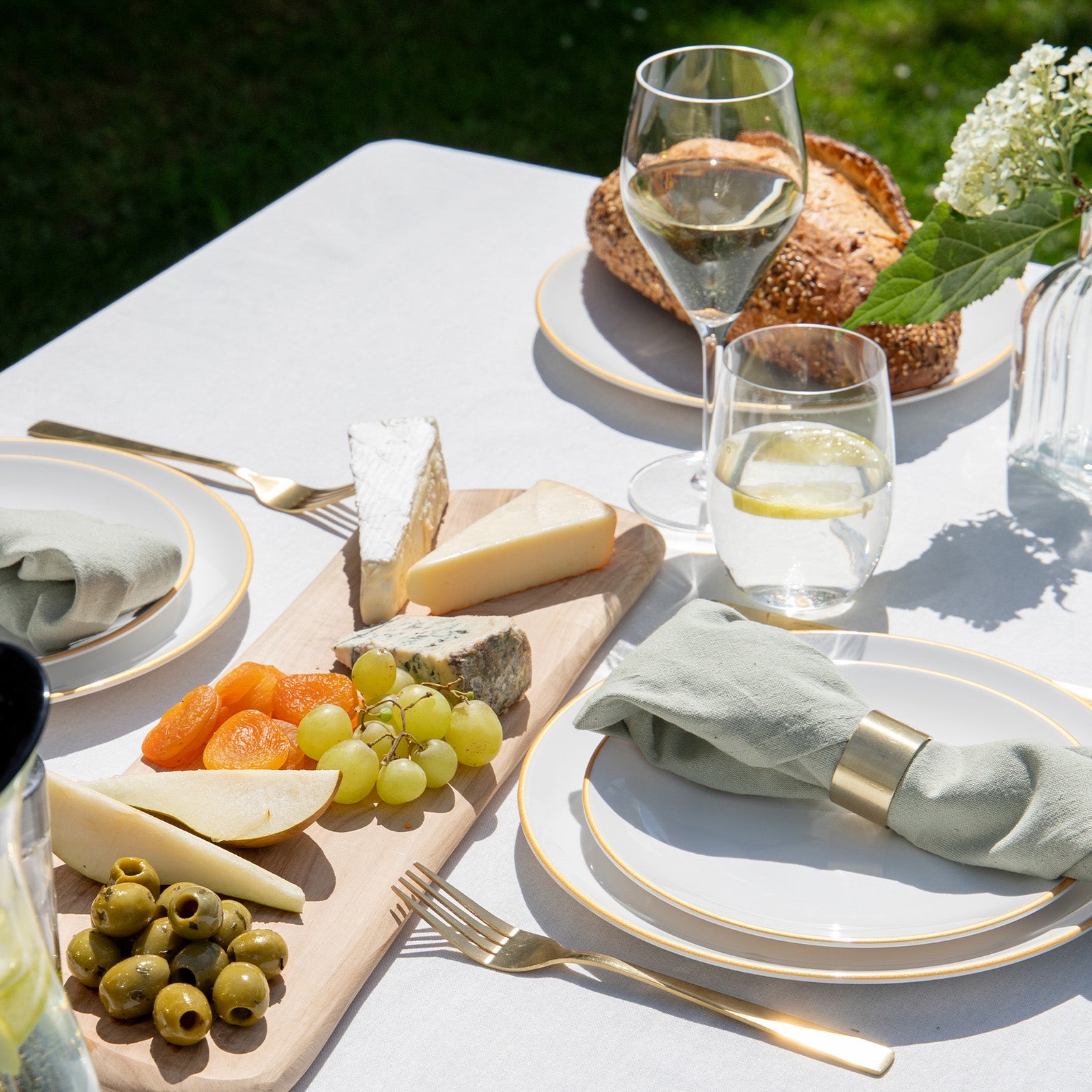 GIMEX Melamin Geschirr Set Linea Line Camping Essgeschirr Reise Picknick Teller