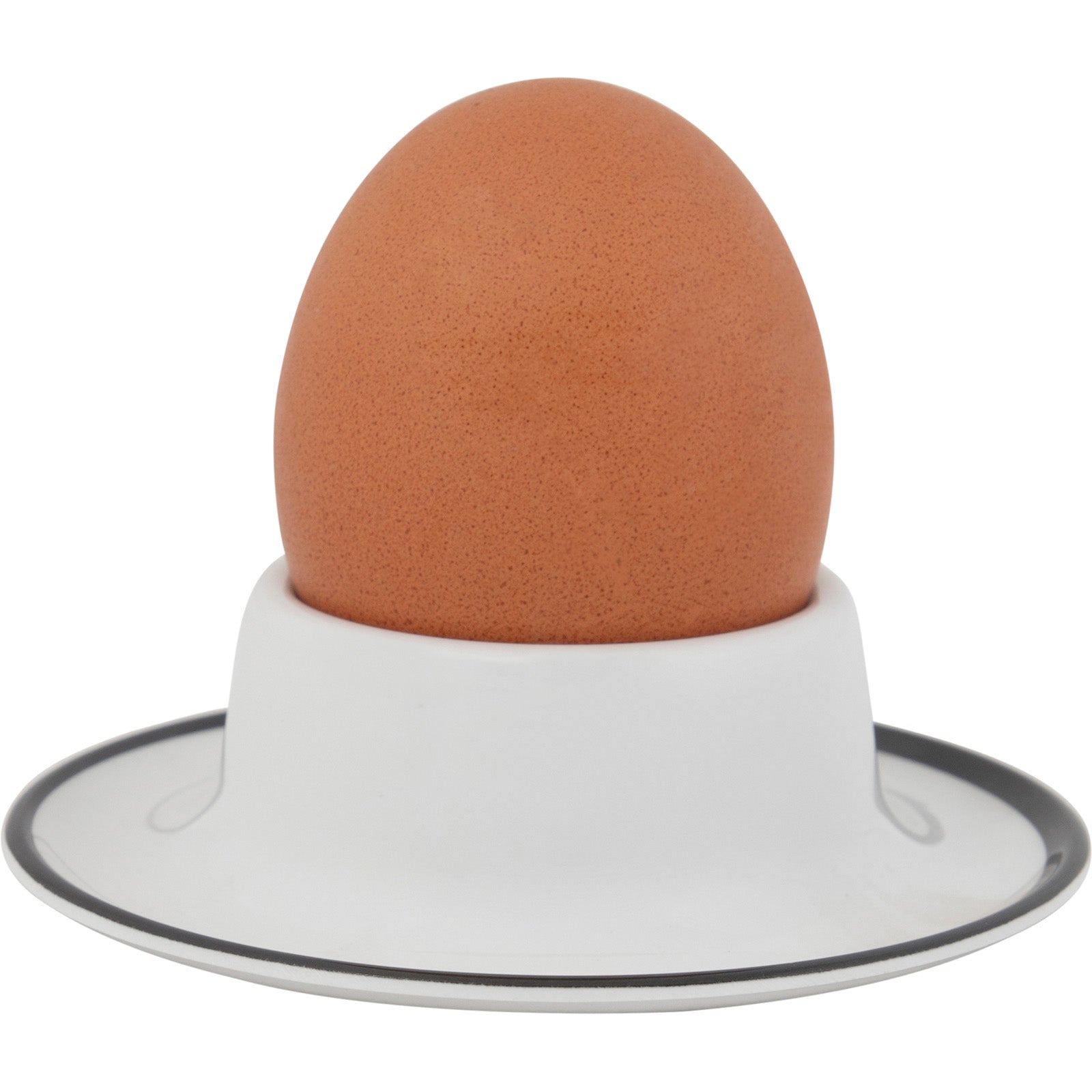 GIMEX Egg Cup Set Linea Line 4-piece Camping Egg Stand Holder Round Melamine