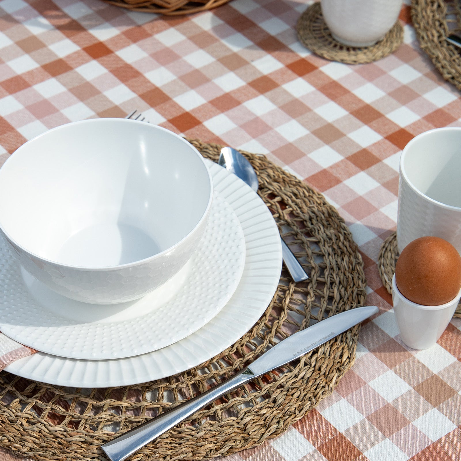 GIMEX Melamin Geschirr Set Vivid Royal Line Pastell Camping Essgeschirr Teller