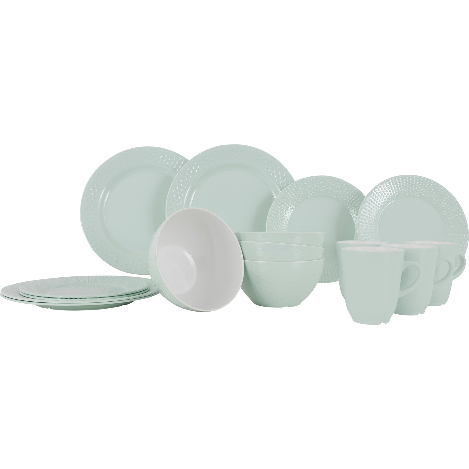 GIMEX Melamin Geschirr Set Vivid Royal Line Pastell Camping Essgeschirr Teller