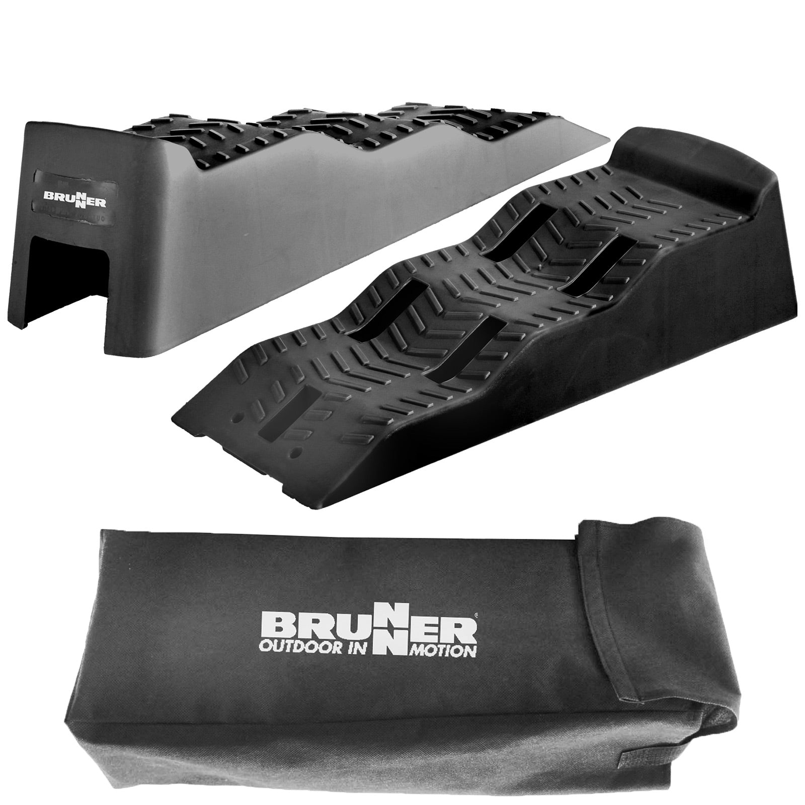 BRUNNER Set de cales de marche + sac pour camping-car, rampe de nivellement pour caravane