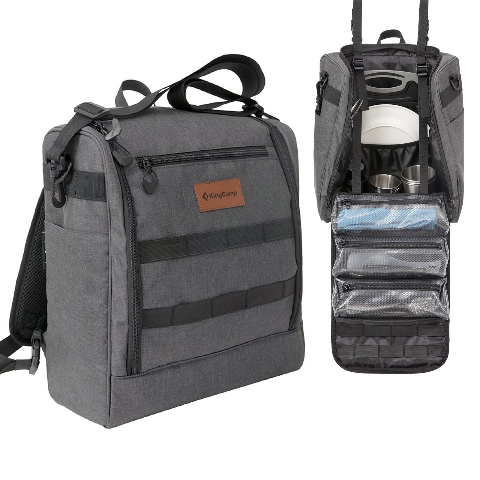 KINGCAMP Camping Küchen Kitchen Organizer Picknick Tasche Geschirr Aufbewahrung