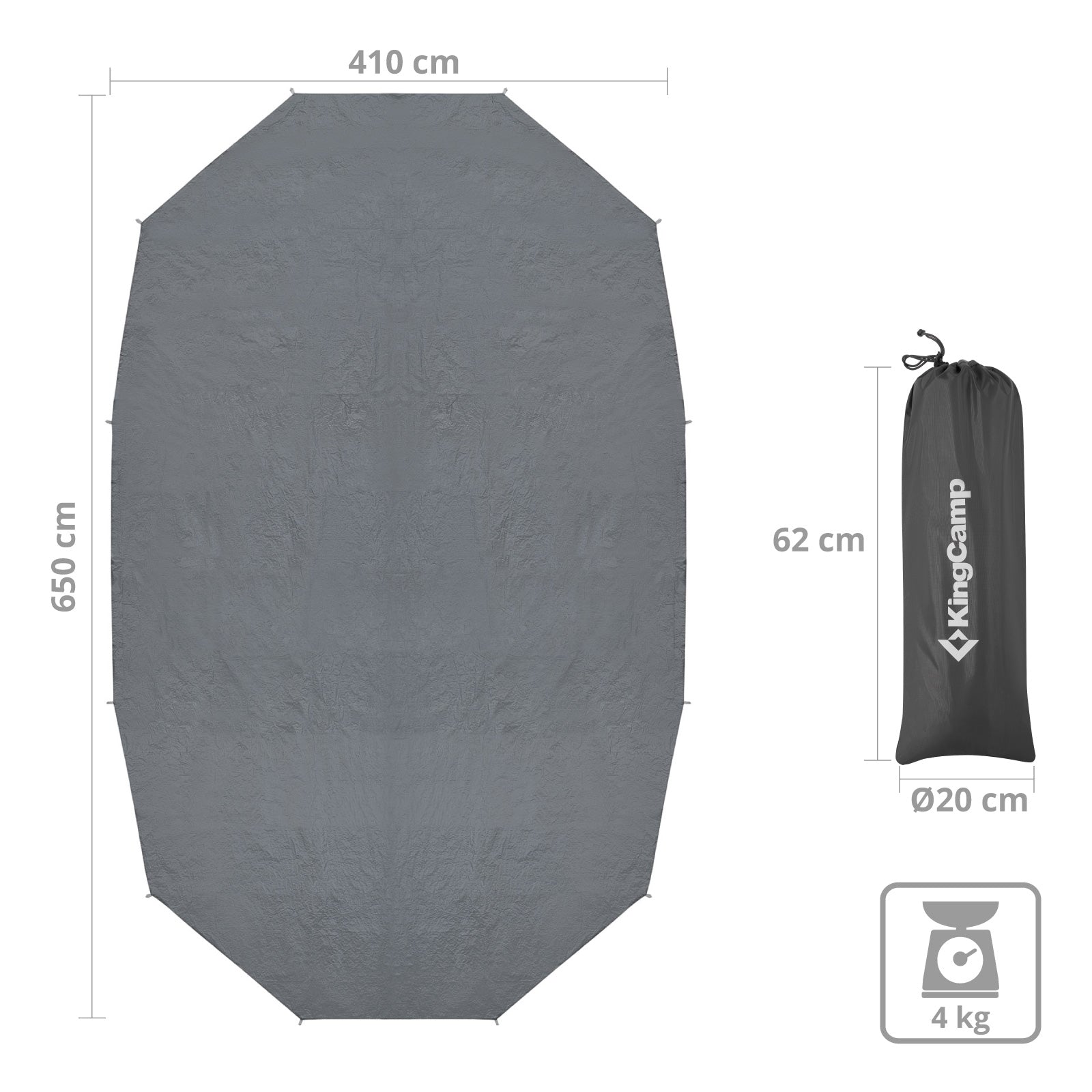 KINGCAMP Tent Floor For Khan Palace Glamping Camping Tent Ground Sheet Outdoor