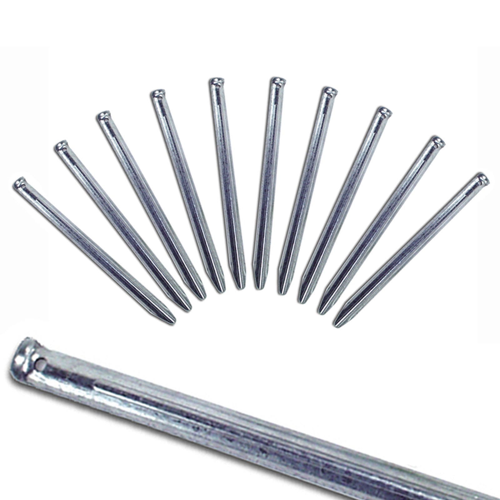 10 x tent pegs 30 cm - tent pegs - ground nail grass &amp; sand galvanized steel