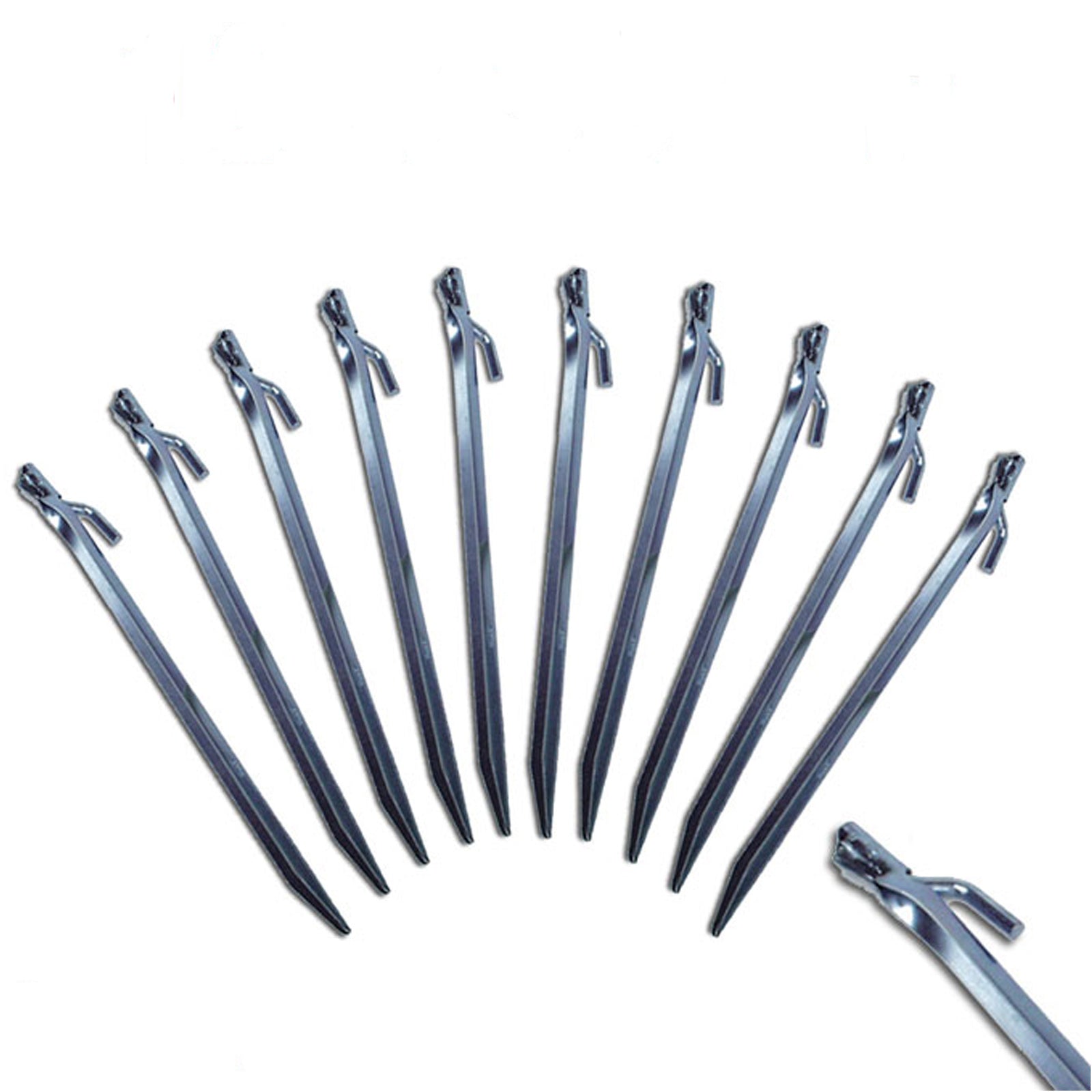 10 x hering Tirol 30 cm with tension hook - tent nail rock ground nail galvanized steel