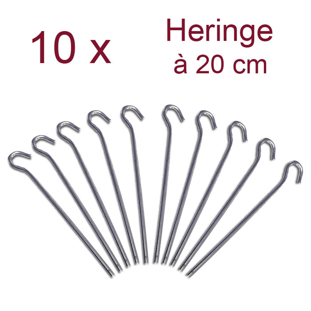 10 x tent pegs 20 cm rock nail - tent peg ground nail 4 mm - steel nails galvanized