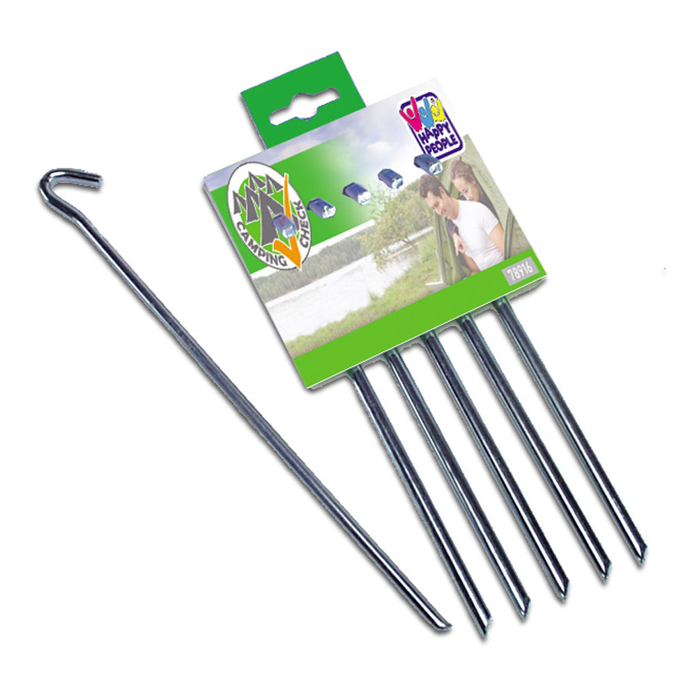 10 x Zeltpflock 30 cm Zeltnagel Steinboden Zelt Hering Felsbodenhering Stahl 7mm