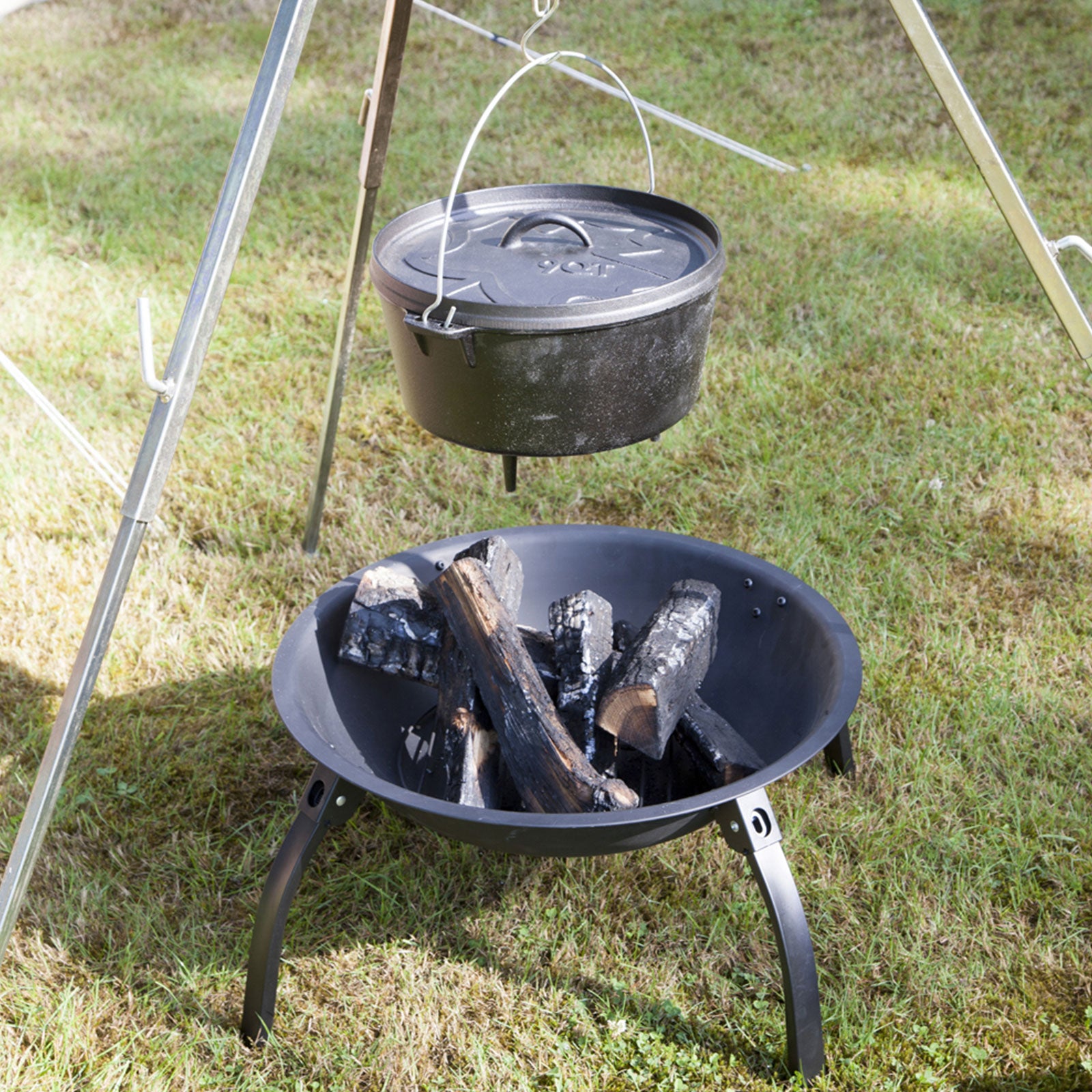 Foyer extérieur urbain BO-CAMP 55 cm avec grille de cuisson