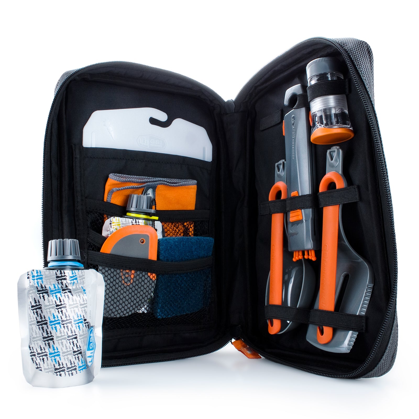 GSI Camping Koch Set Gourmet Löffel Brett Outdoor Küche Zubehör Faltbar 11-tlg