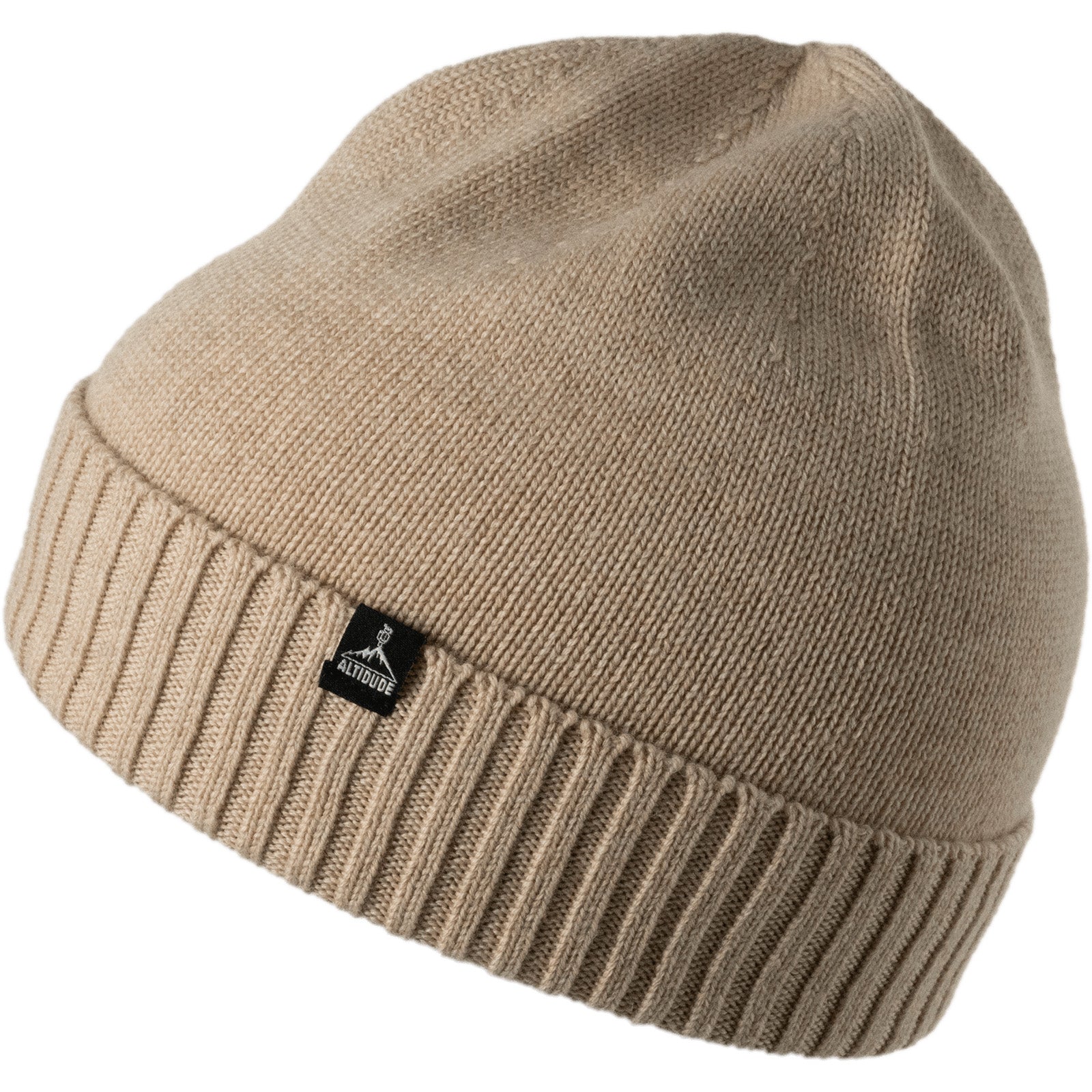 Bonnet d'hiver Altidude en maille fine unie, bonnet unisexe 100 % laine mérinos