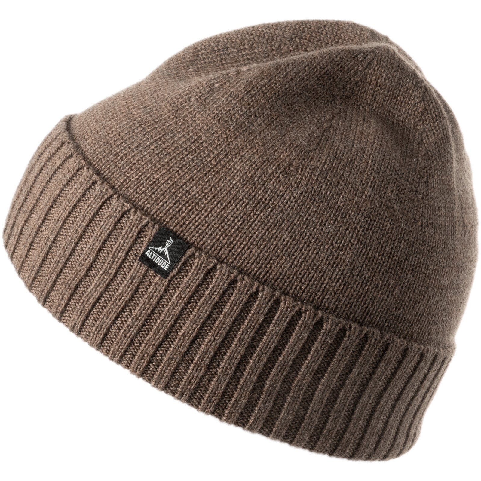 Bonnet d'hiver Altidude en maille fine unie, bonnet unisexe 100 % laine mérinos