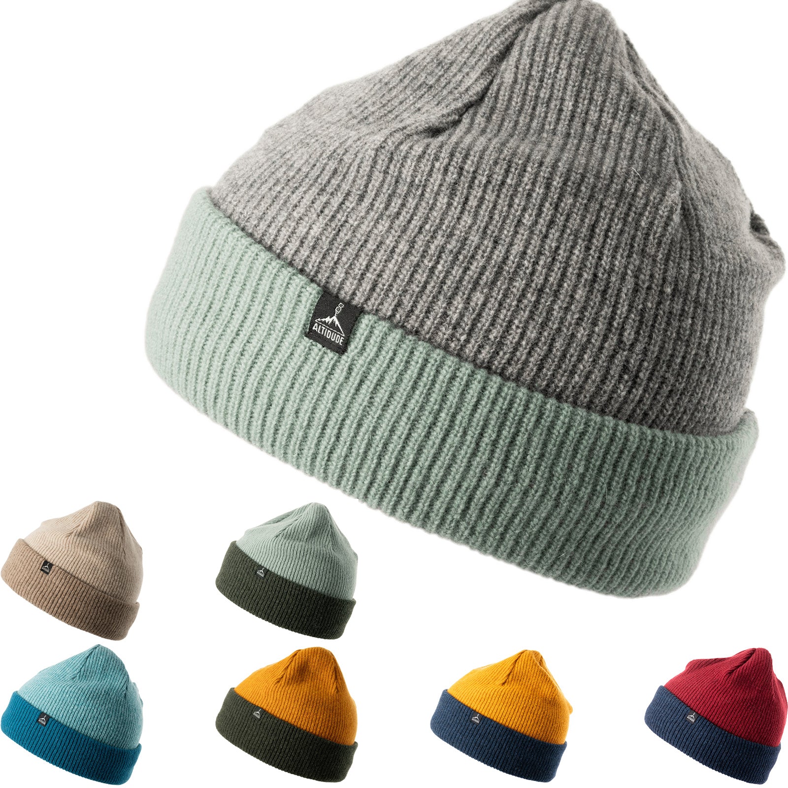 ALTIDUDE Winter Hat Hermit Duo Rip Knitted Hat Unisex Beanie Lamb Merino Wool