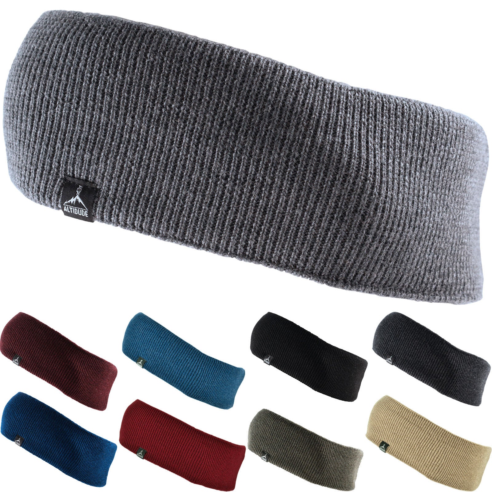 ALTIDUDE Headband Rip Knit Headband Head Band Ear Protectors 100% Merino Wool
