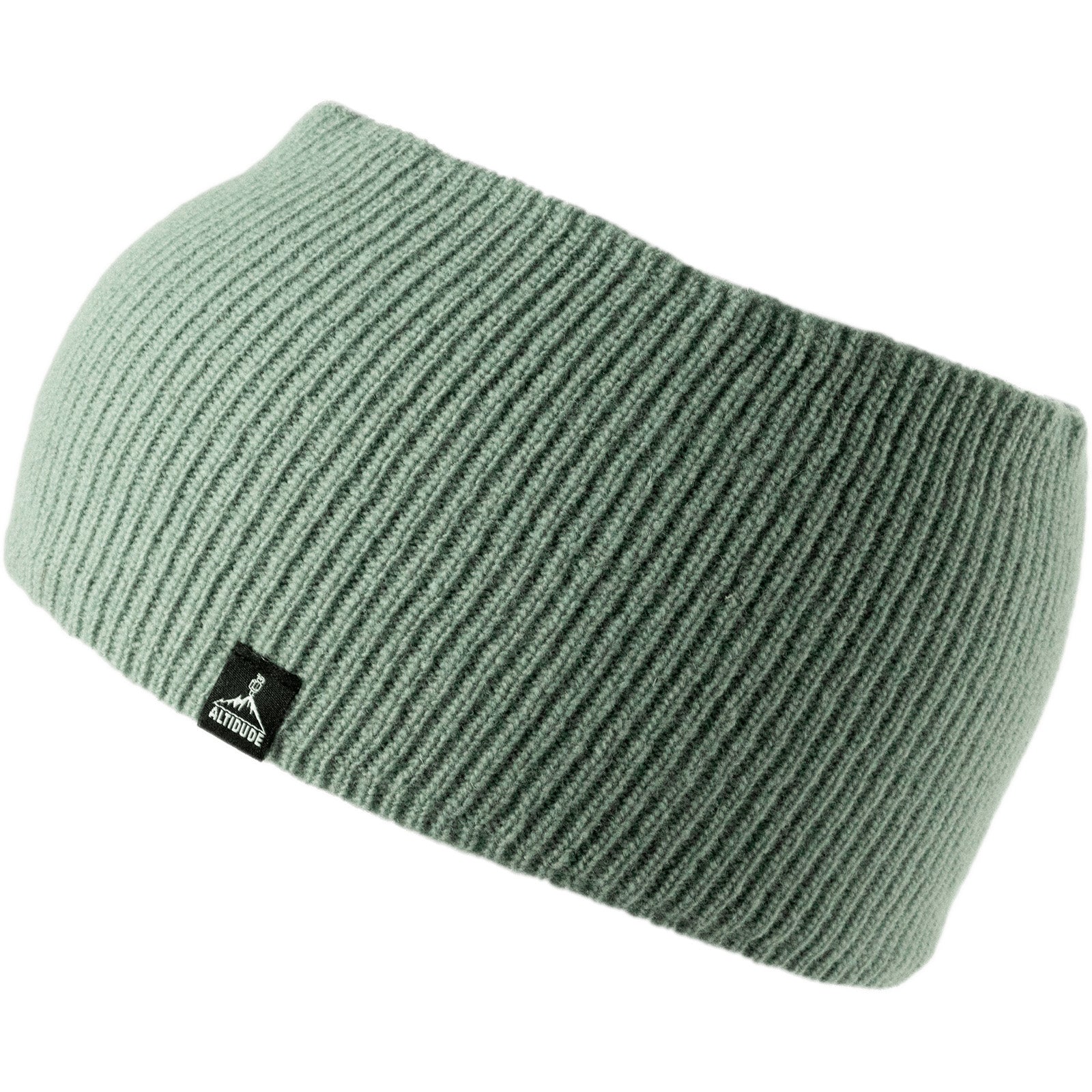 Bandeau ALTIDUDE en laine mérinos, bandeau en tricot côtelé Hermit, protège-oreilles en laine d'agneau