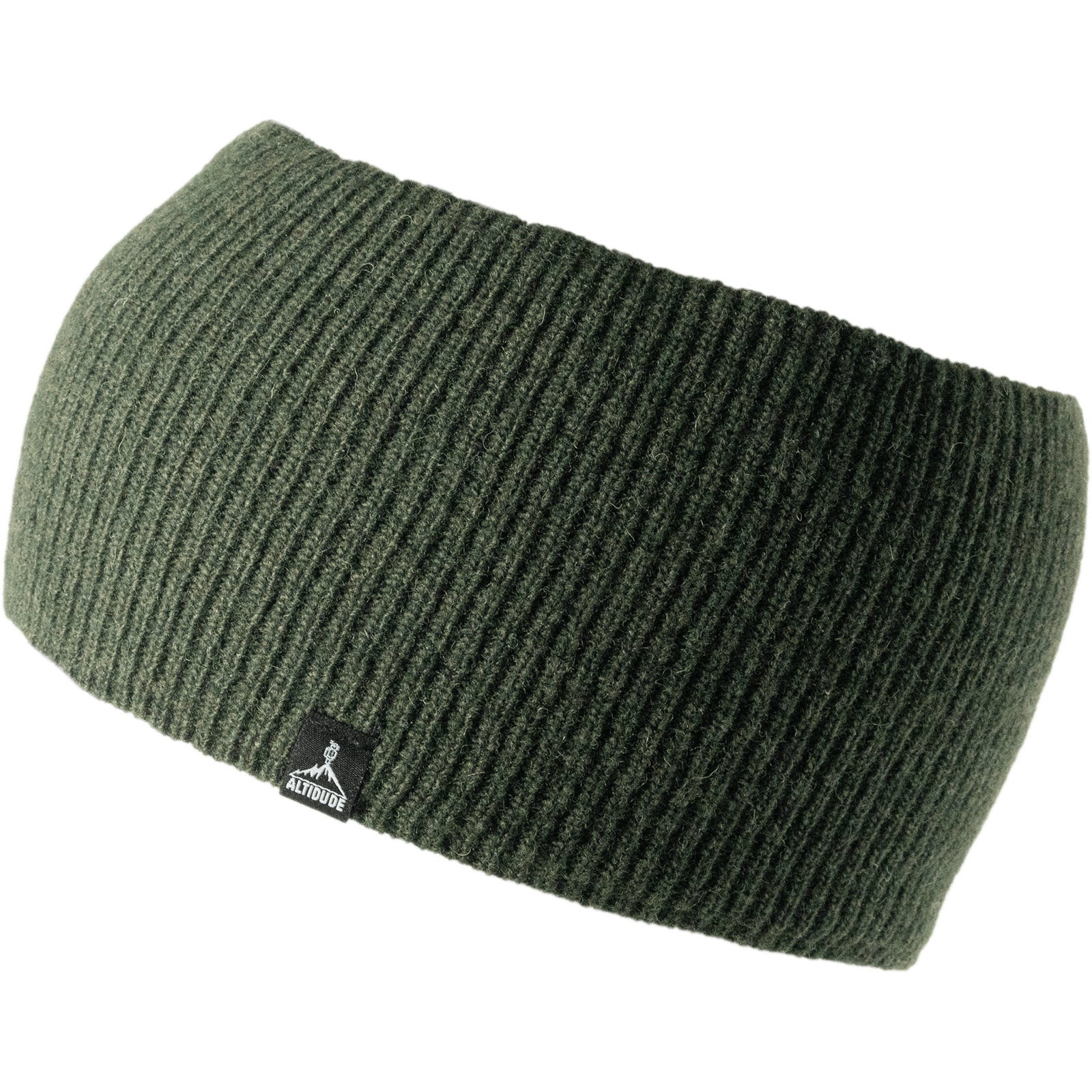 Bandeau ALTIDUDE en laine mérinos, bandeau en tricot côtelé Hermit, protège-oreilles en laine d'agneau