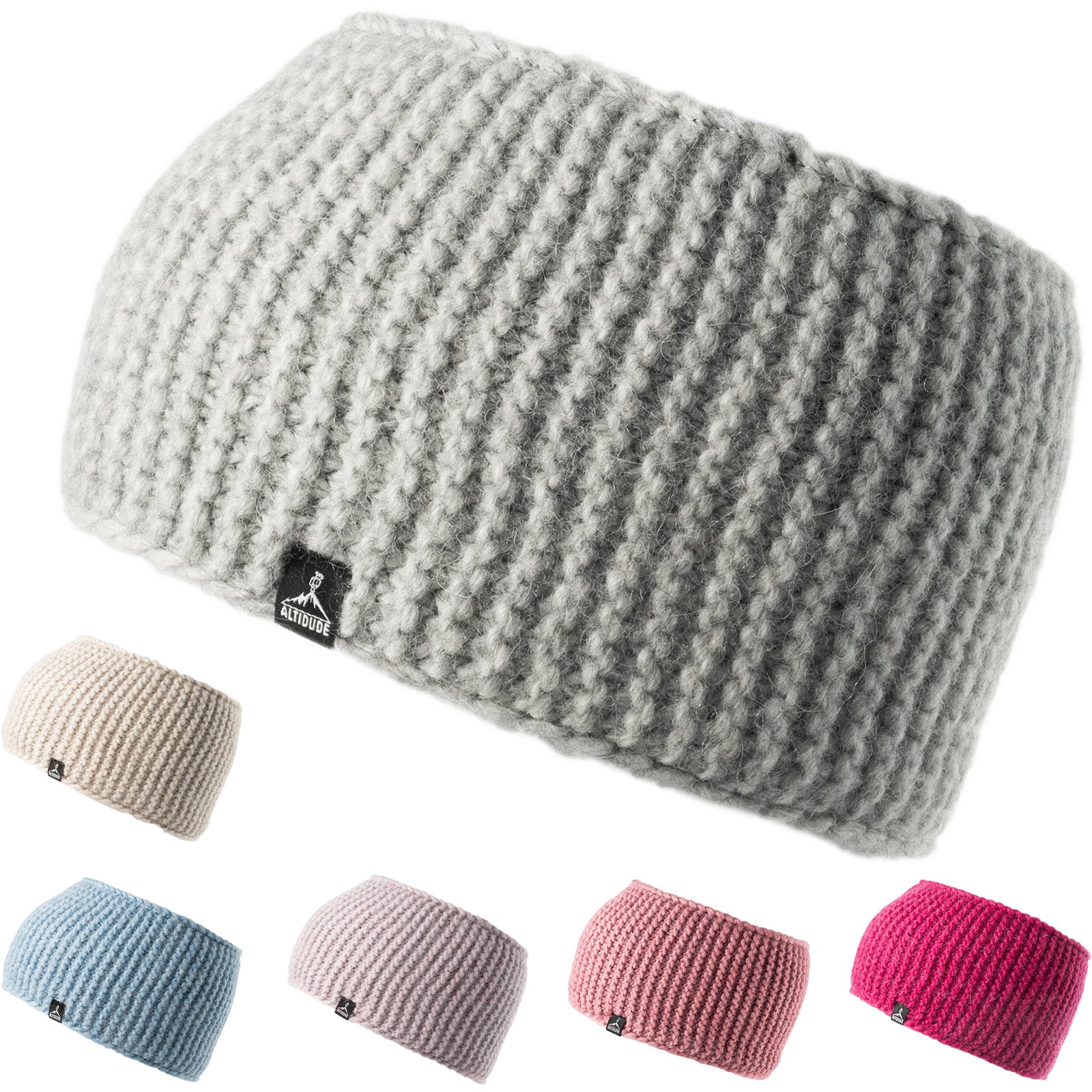 ALTIDUDE Merino Headband Cloud Chunky Knit Headband Ear Protectors Alpaca Wool