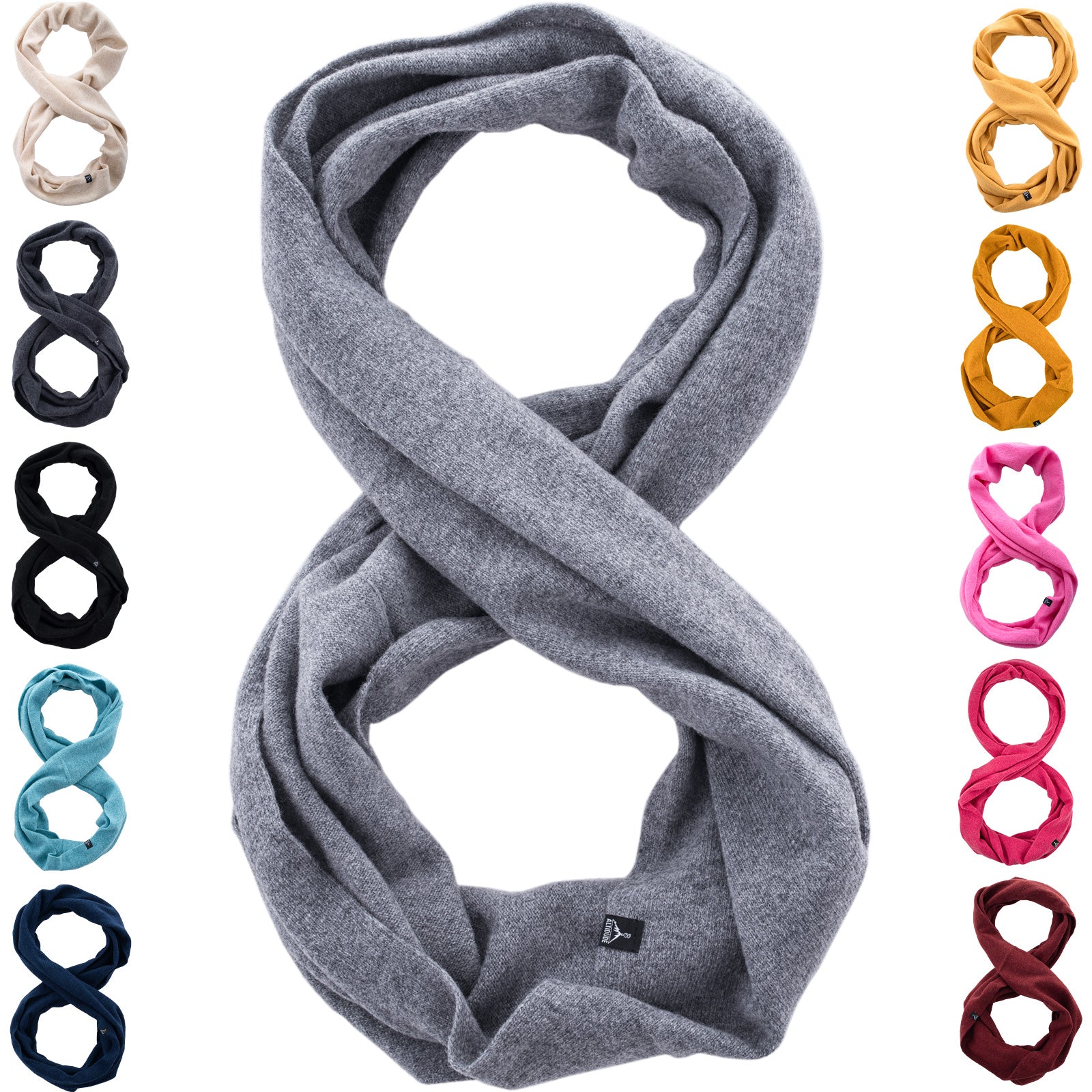 ALTIDUDE Wool Scarf Loop Fine Knit Scarf Unisex Winter Scarf Cloth XL Lamb Wool