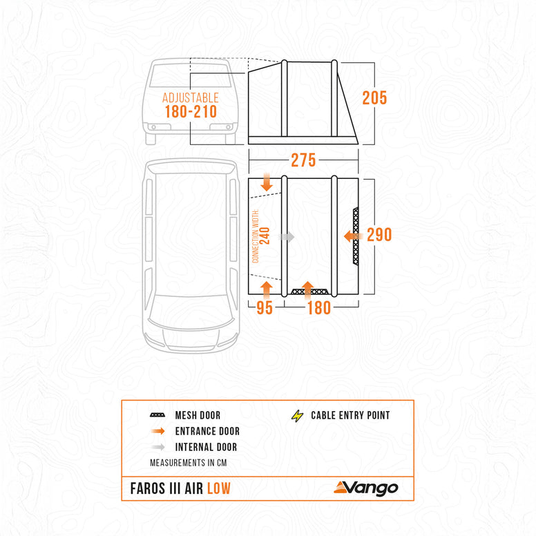 VANGO Bus Vorzelt Faros III Air Low Camping Auto Luft Zelt Airbeam Aufblasbar