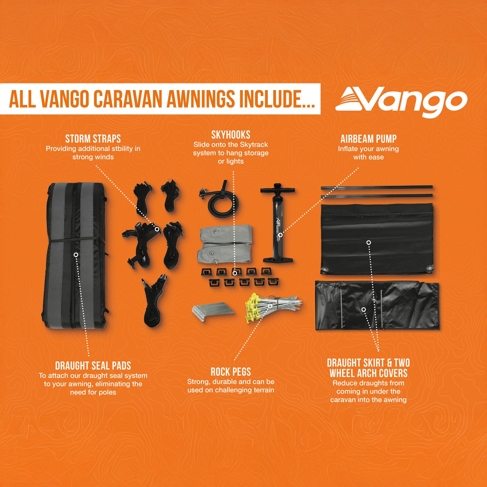 VANGO Vorzelt Palma 330 Air Caravan Wohnwagen Zelt Camping Luftzelt Aufblasbar