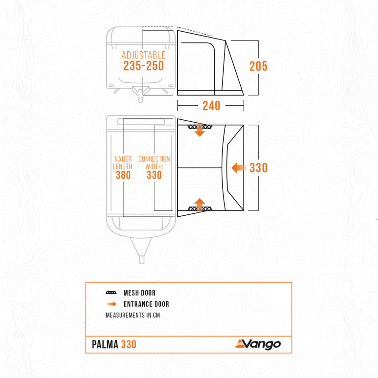 VANGO Vorzelt Palma 330 Wohnmobil Caravan Bus Busvorzelt Camping Markise Leicht