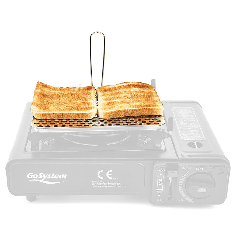 GO SYSTEM Camping & Outdoor Toaster Für Gas & Benzin Kocher Faltbar Edelstahl