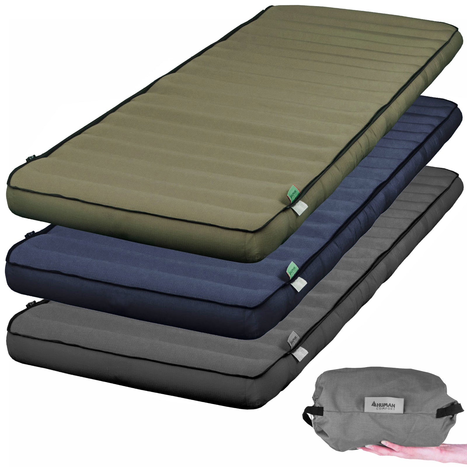 HUMAN COMFORT Luft Bett Chatou Isomatte Kasten Matratze Gäste 100% Baumwolle