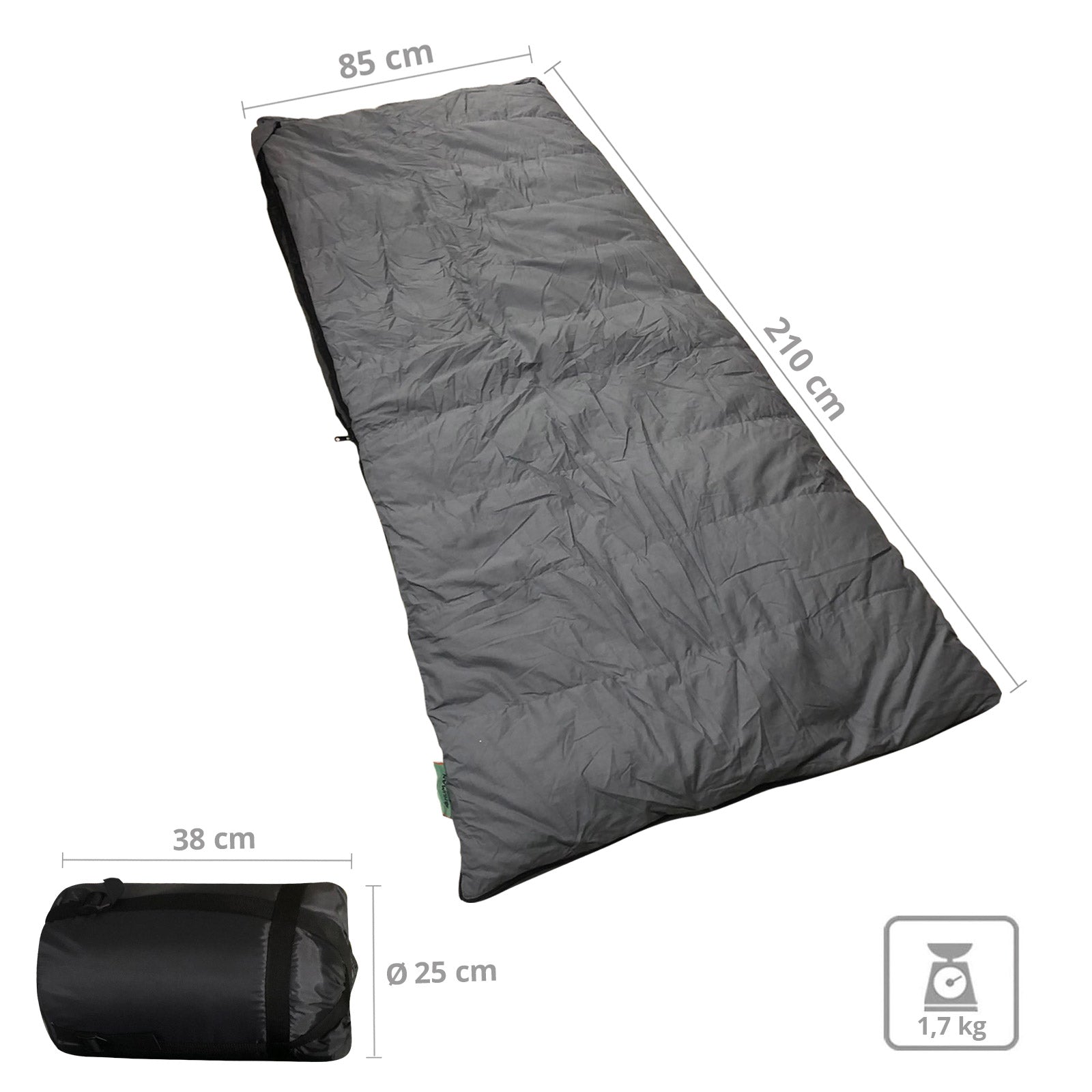 HUMAN COMFORT Deckenschlafsack Airel XL Schlafsack Lang & Breit 100% Baumwolle