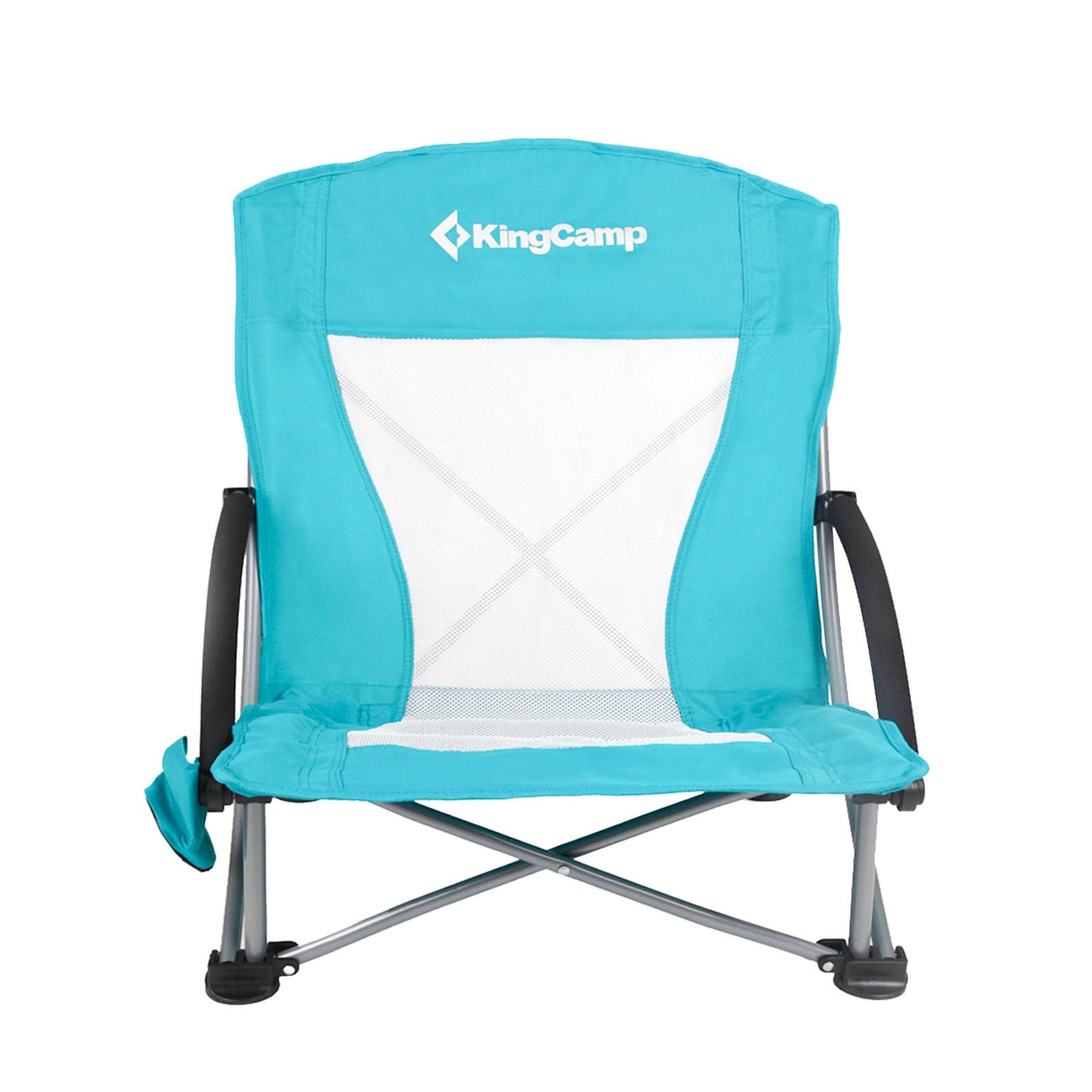 KINGCAMP Beach Lounger Chair Camping Folding Armchair Low Garden Steel 136kg