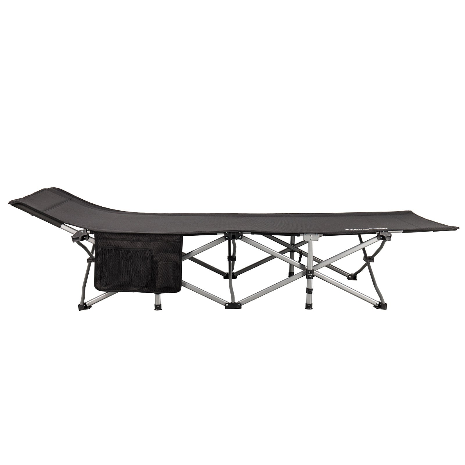 KINGCAMP camp bed XL outdoor camping lounger guest folding bed steel 208x75cm 200kg