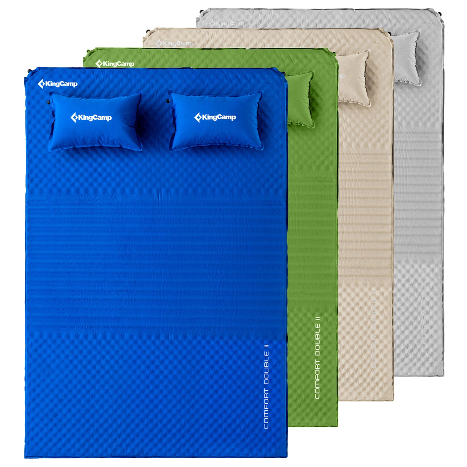 Matelas de couchage KINGCAMP Comfort Double II pour 2 personnes, matelas de camping gonflable double