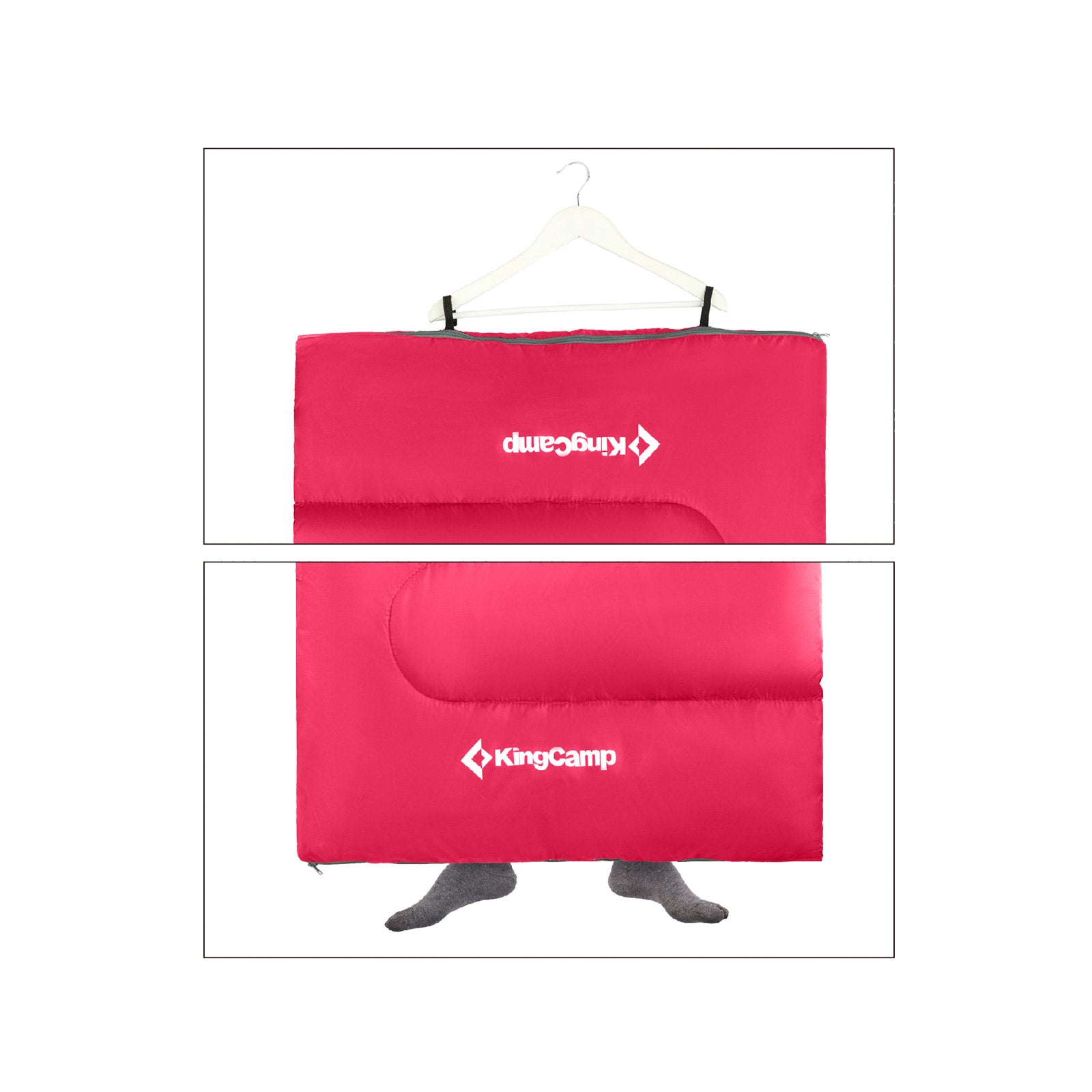 KINGCAMP Blanket Sleeping Bag Oasis 250 Summer Camping Outdoor 2.2m Long &amp; Wide -3°C