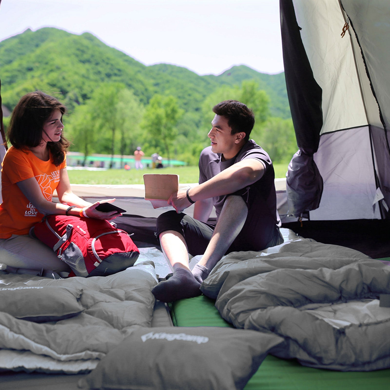 KINGCAMP Oasis 250 Kinder Decken Schlafsack Sommer Camping 1,40 m Lang & Breit