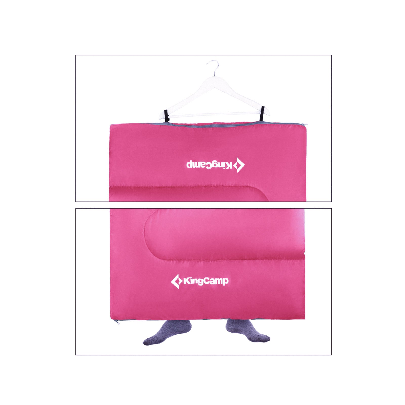 KINGCAMP Oasis 250 Kinder Decken Schlafsack Sommer Camping 1,40 m Lang & Breit